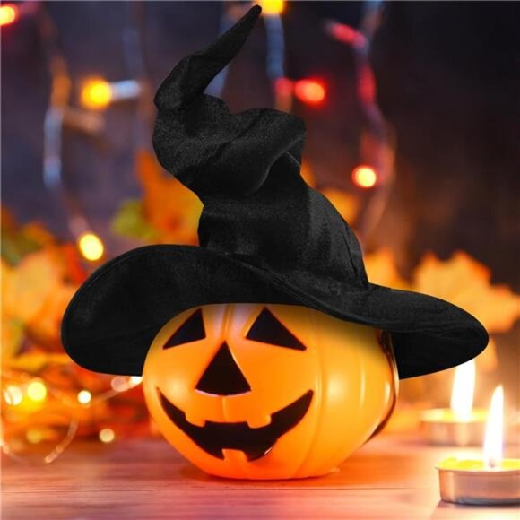Halloween Witch Hat, Adult Witch Hats for Women, Large Wizard Hat Cosplay Party - Picture 7 of 8